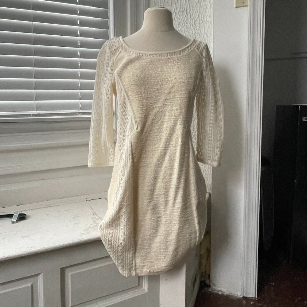 Bordeaux Anthropologie Lace Sheath Dress